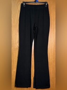 Truth By Republic Black Flared Split Hem Pull On Pants Trousers Small